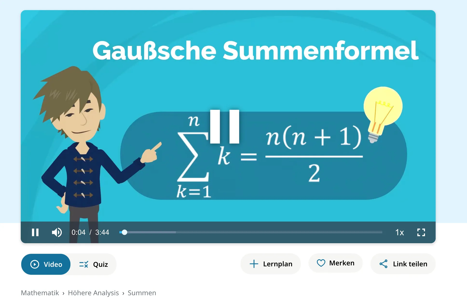 The video plays automatically after opening the page without any user input